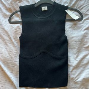 NWT Knitted black abrecrombie tank, size xs